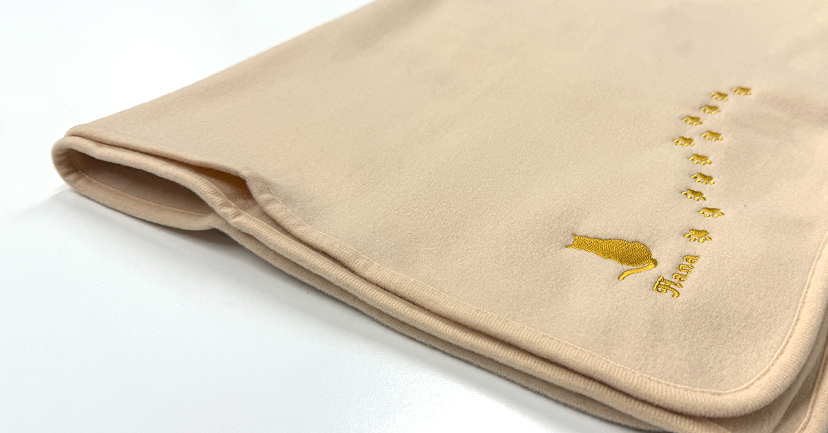ブランケット猫の刺繍