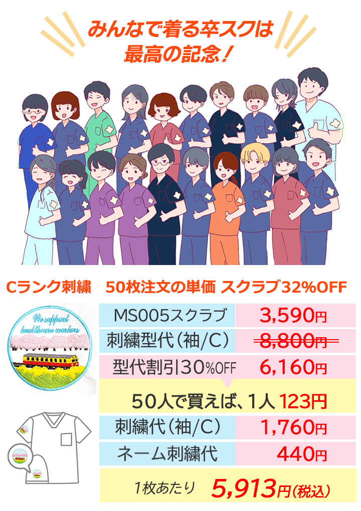 50枚の刺繍単価