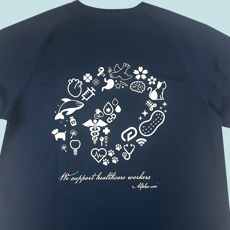 千葉県とメディカル要素を詰め込んだシルクプリント