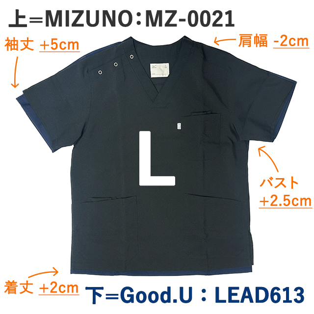 LEAD613の上にMZ-0021を重ねたLサイズ比較画像