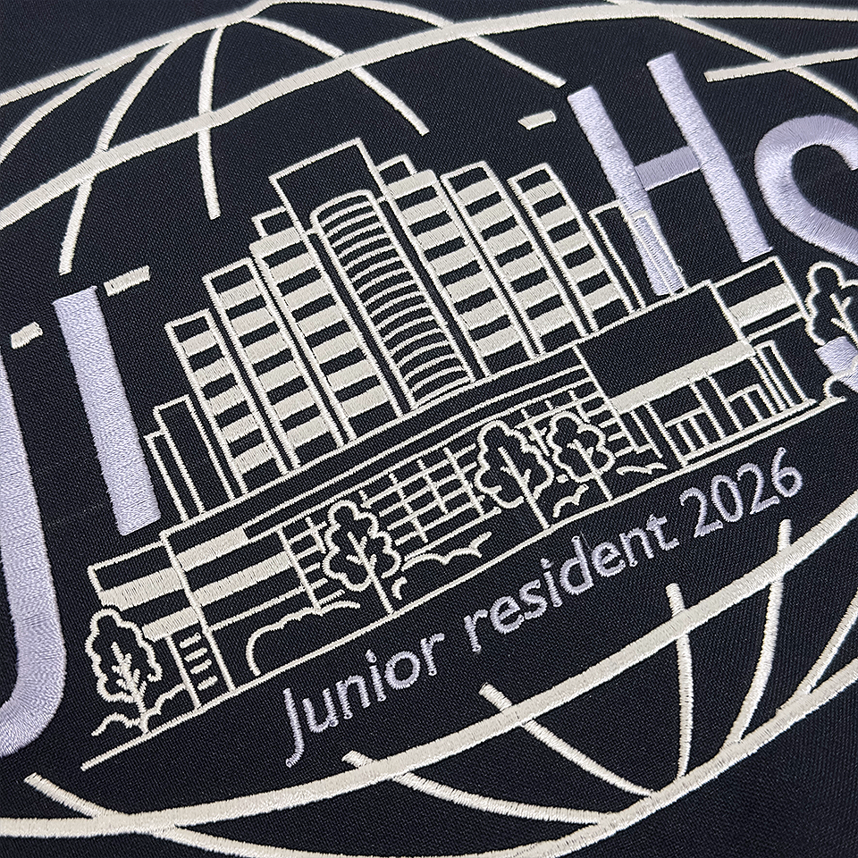 国立国際医療センター様　背中刺繍