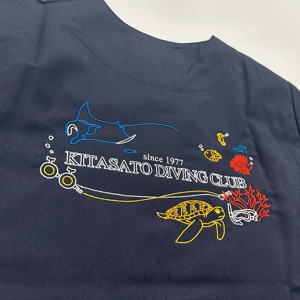 海の生物 デザイン刺繡