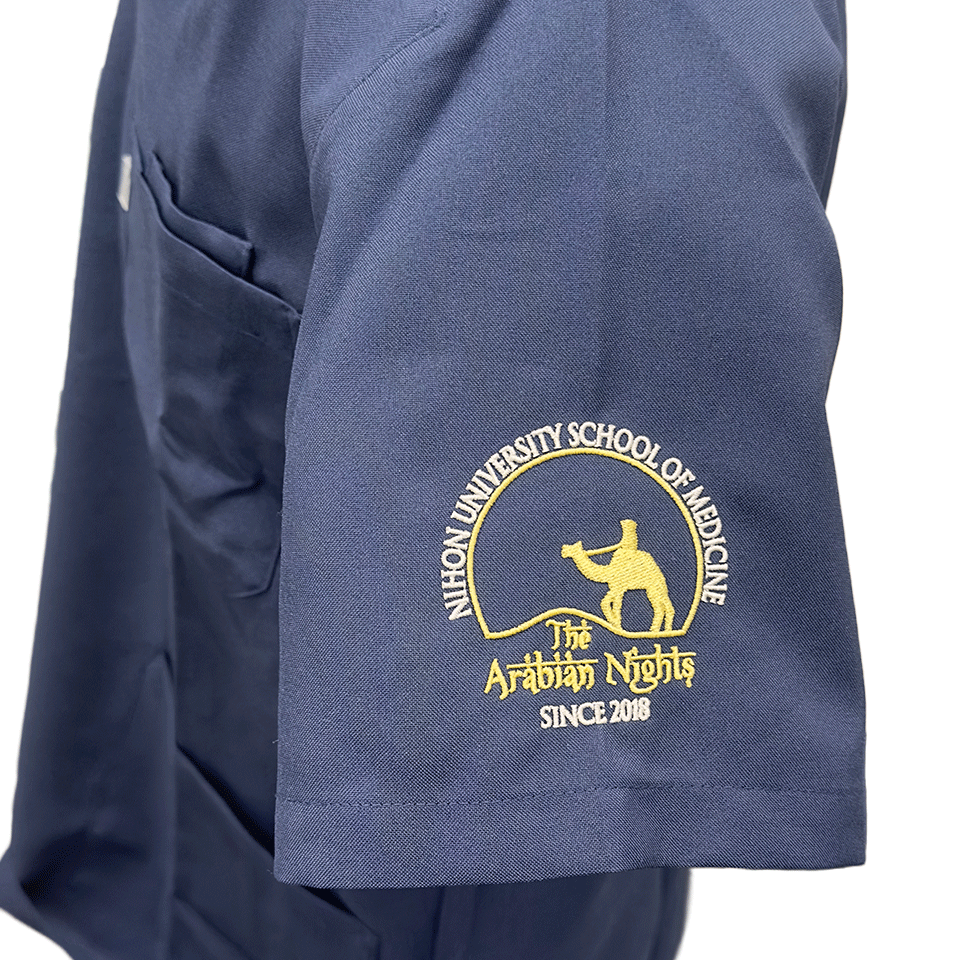 砂漠を歩くラクダのモチーフ刺繍