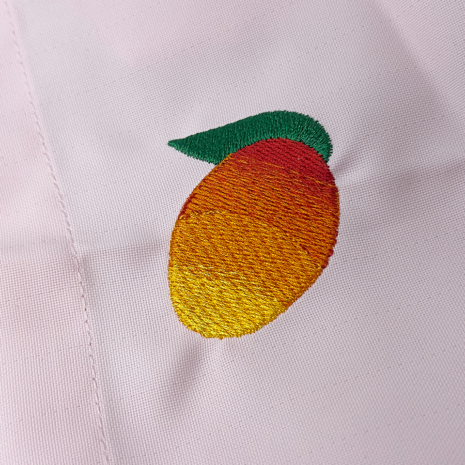 マンゴーのデザイン刺繍