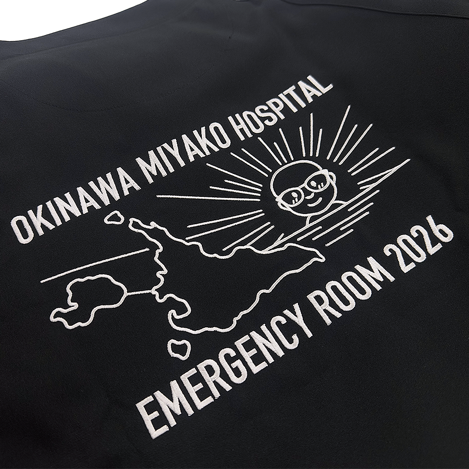 沖縄県立宮古病院様 スクラブ刺繍デザイン