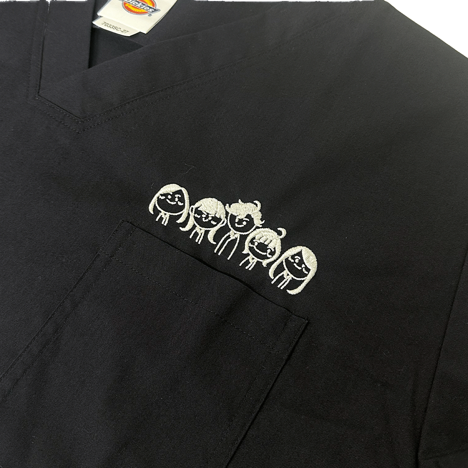 似顔絵 デザイン刺繍