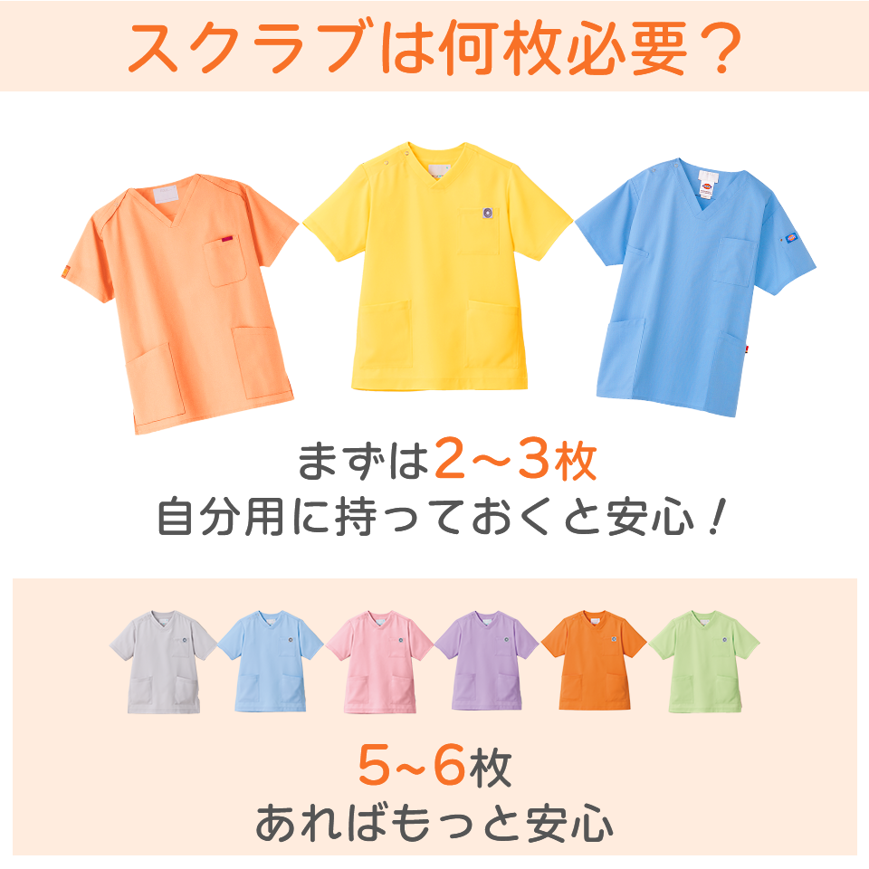 スクラブは何枚必要?