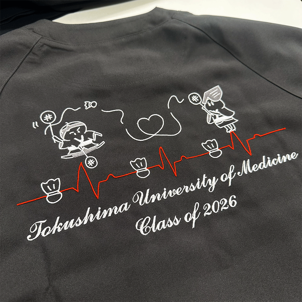 徳島大学バドミントン部様　オリジナルチームスクラブ