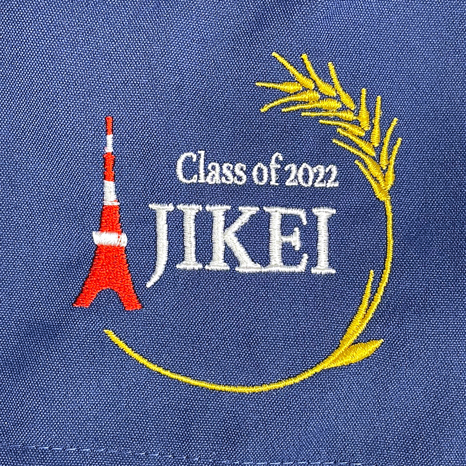 東京慈恵会医科大学class of 2022様　左袖稲穂刺繍デザイン　133スクラブ