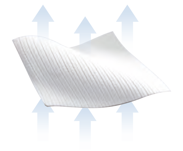 優れた通気性（裏側）